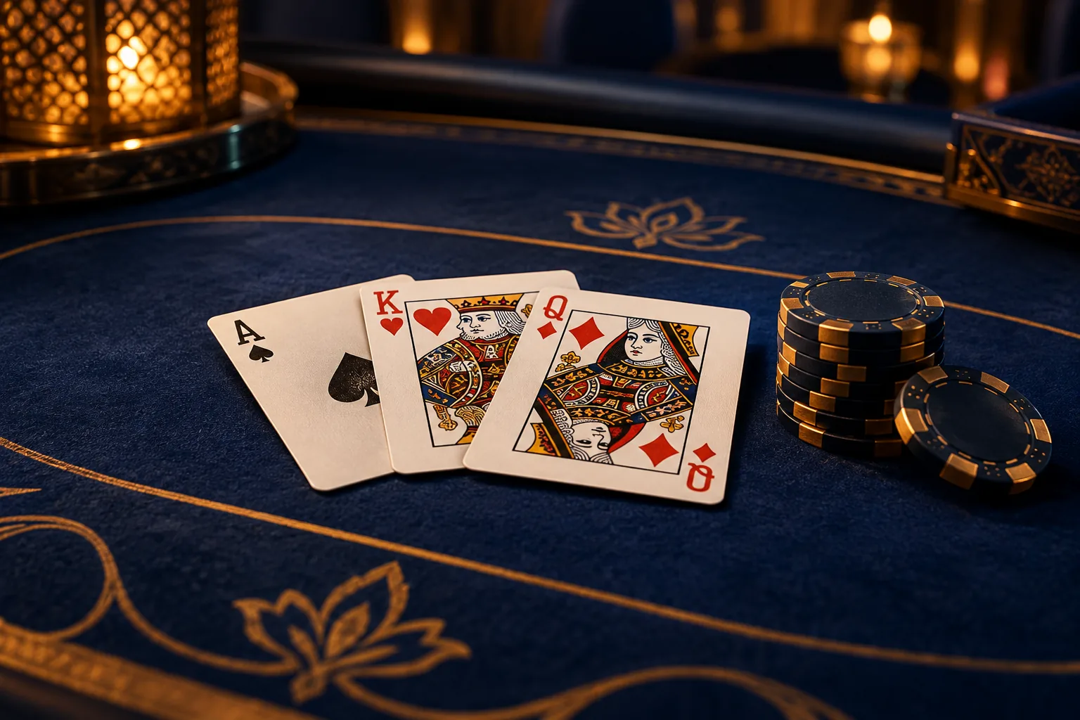 Playing cards and casino chips for BetOnGame frequently asked questions