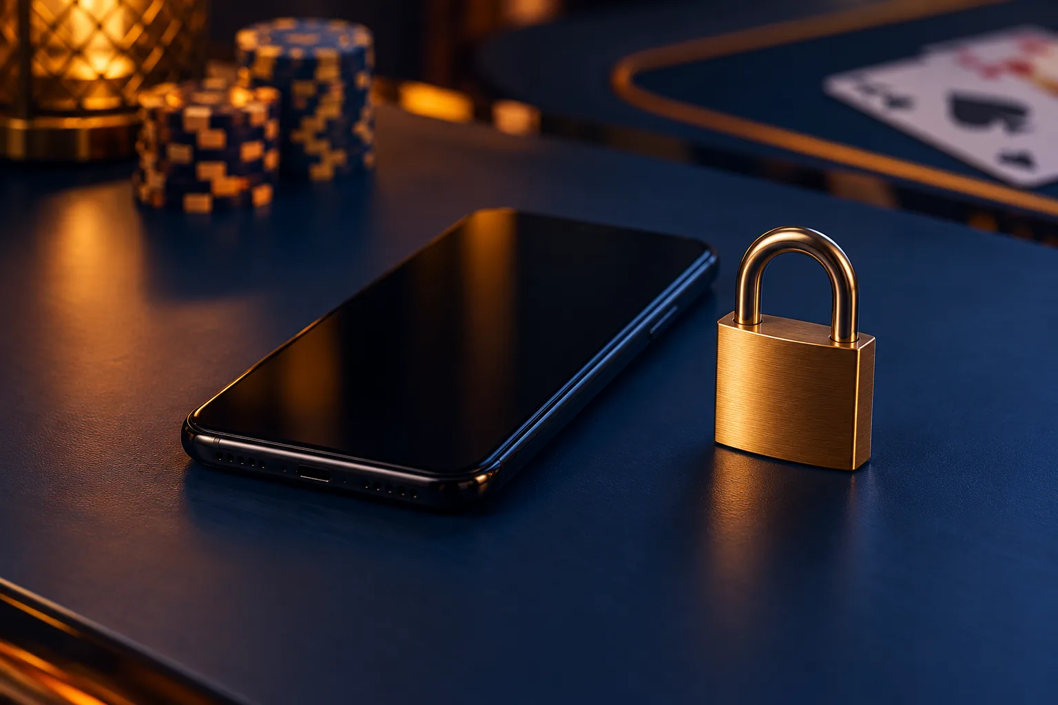 Phone and padlock for the BetOnGame registration guide